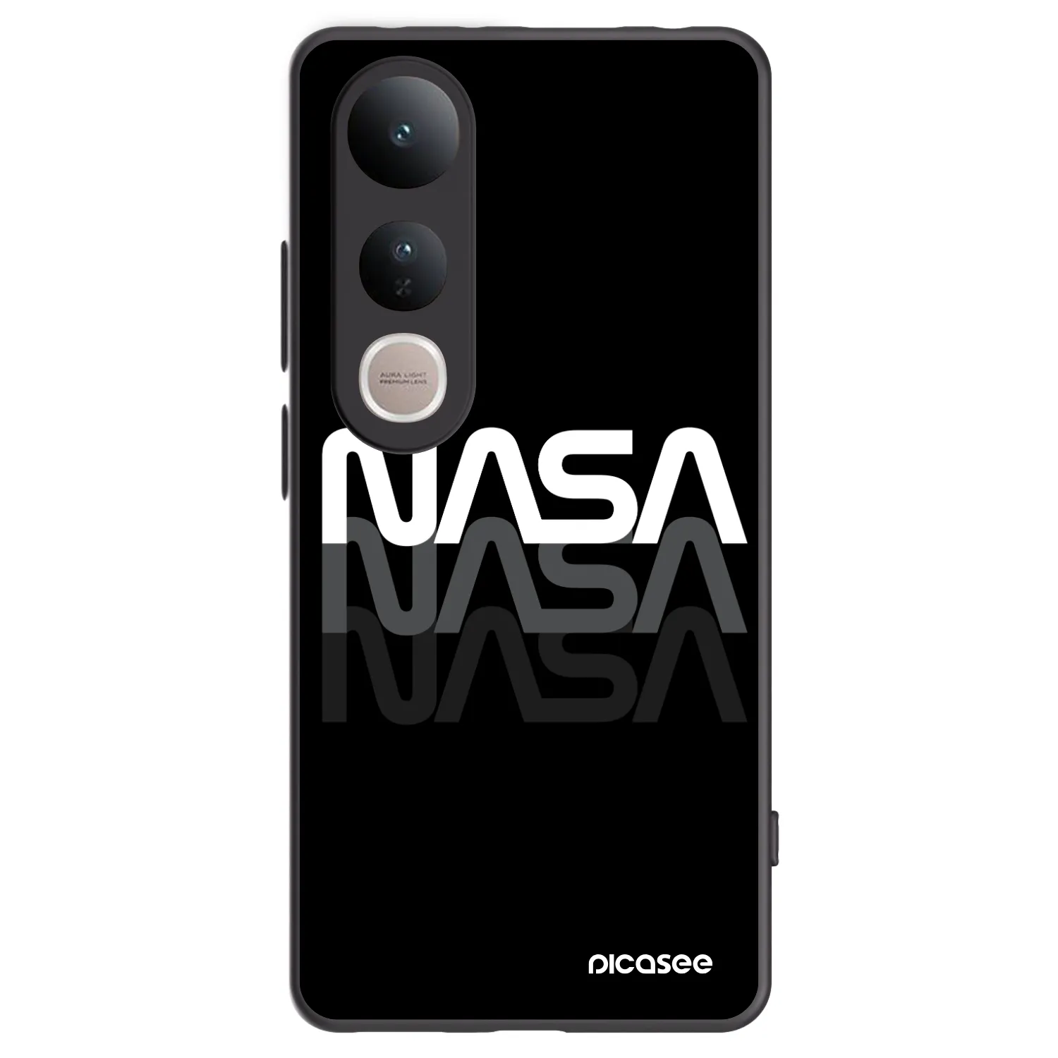 Picasee Vivo V50 Lite 5G Hülle - Schwarzes Silikon - NASA Triple