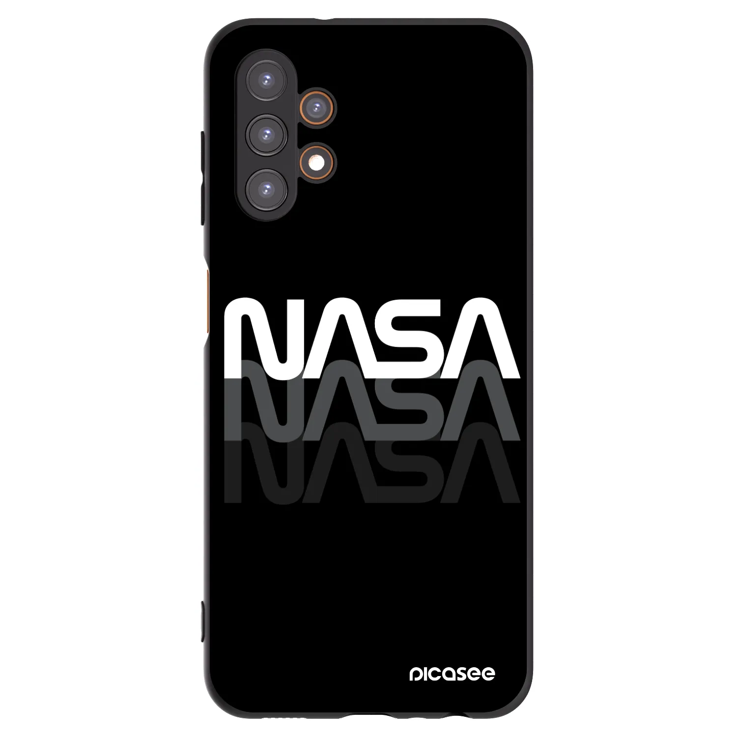 Picasee Samsung Galaxy A13 5G Hülle - Schwarzes Silikon - NASA Triple