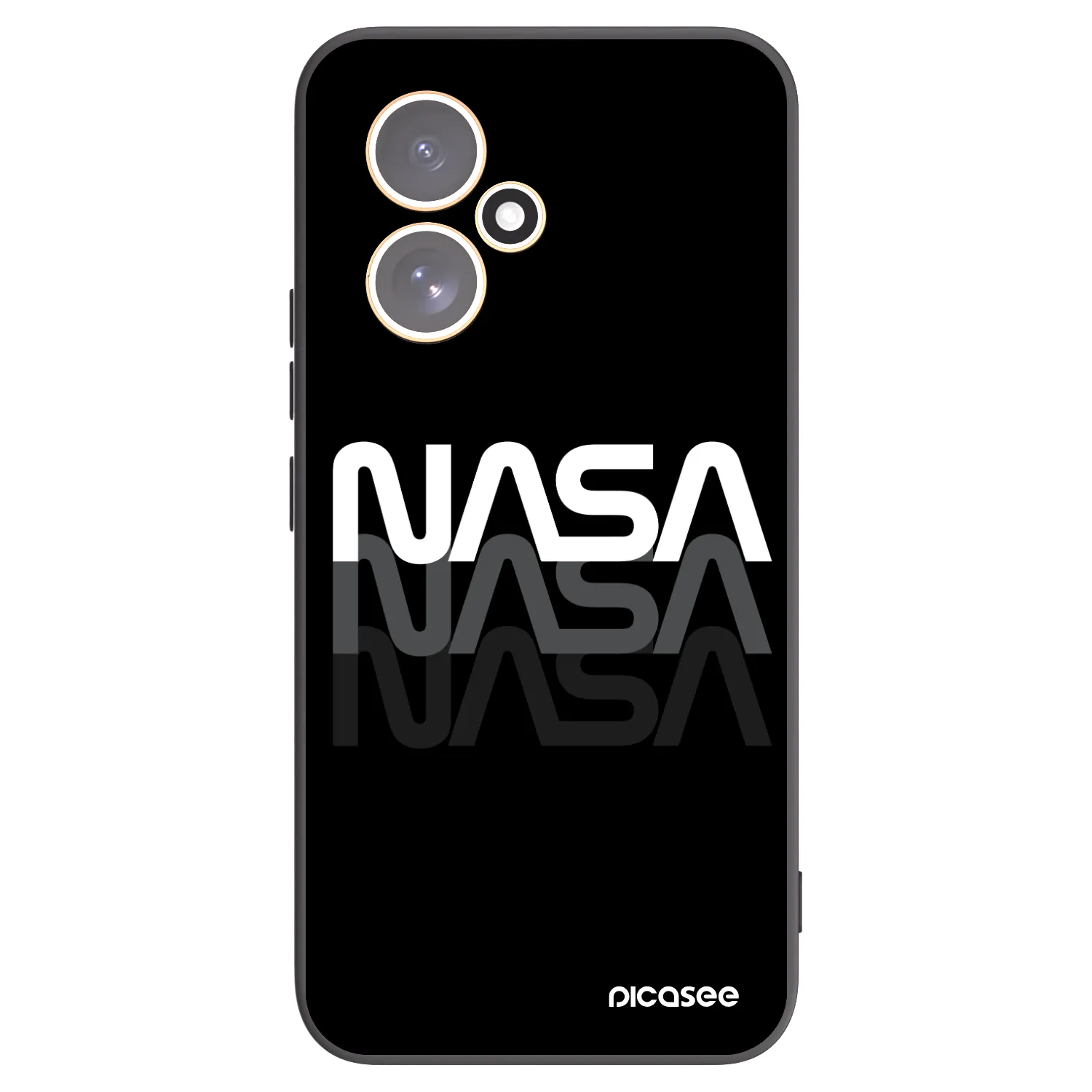 Picasee Honor 400 5G Hülle - Schwarzes Silikon - NASA Triple