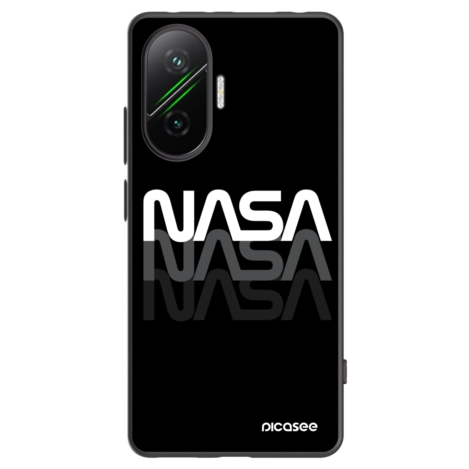 Picasee Xiaomi Poco F7 5G Hülle - Schwarzes Silikon - NASA Triple