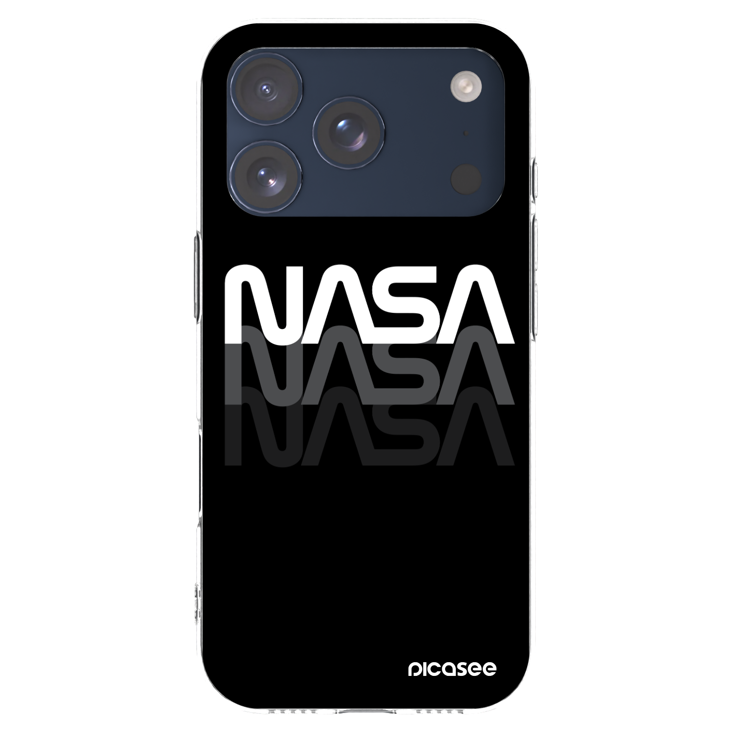 Picasee Apple iPhone 17 Pro Hülle - Transparentes Silikon - NASA Triple