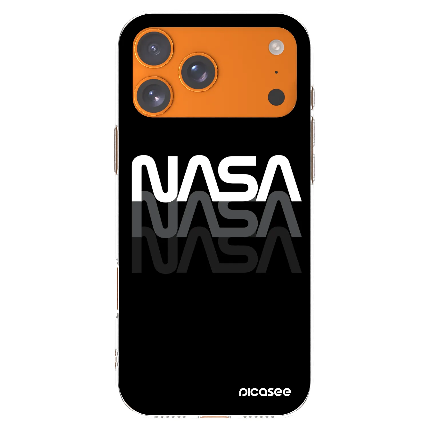 Picasee Apple iPhone 17 Pro Max Hülle - Transparentes Silikon - NASA Triple