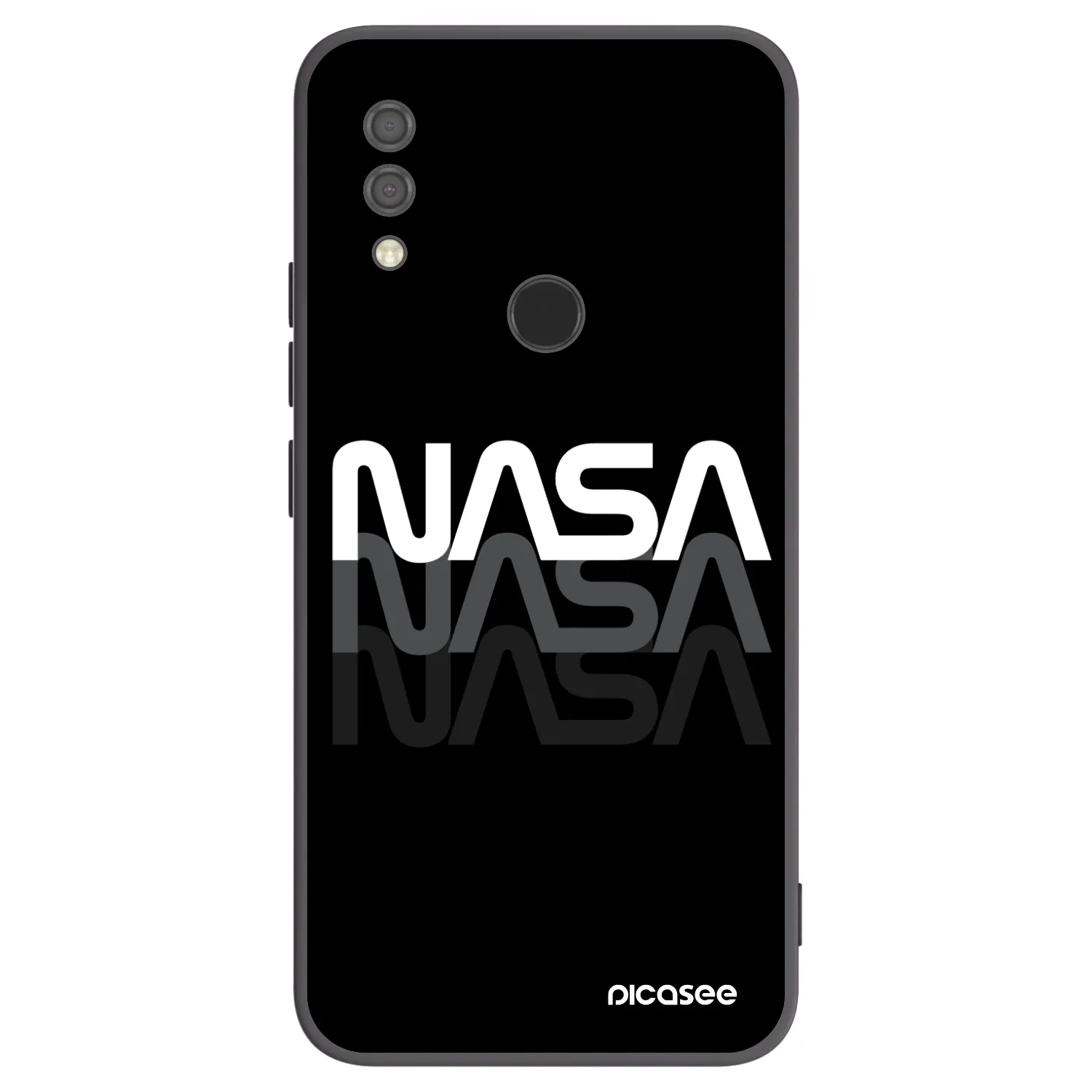 Picasee Xiaomi Redmi 7 Hülle - Schwarzes Silikon - NASA Triple