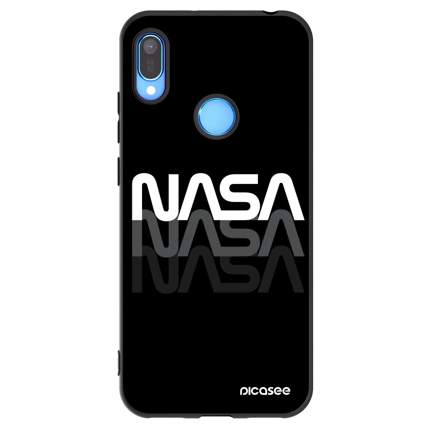 Picasee Huawei Y6 2019 Hülle - Schwarzes Silikon - NASA Triple