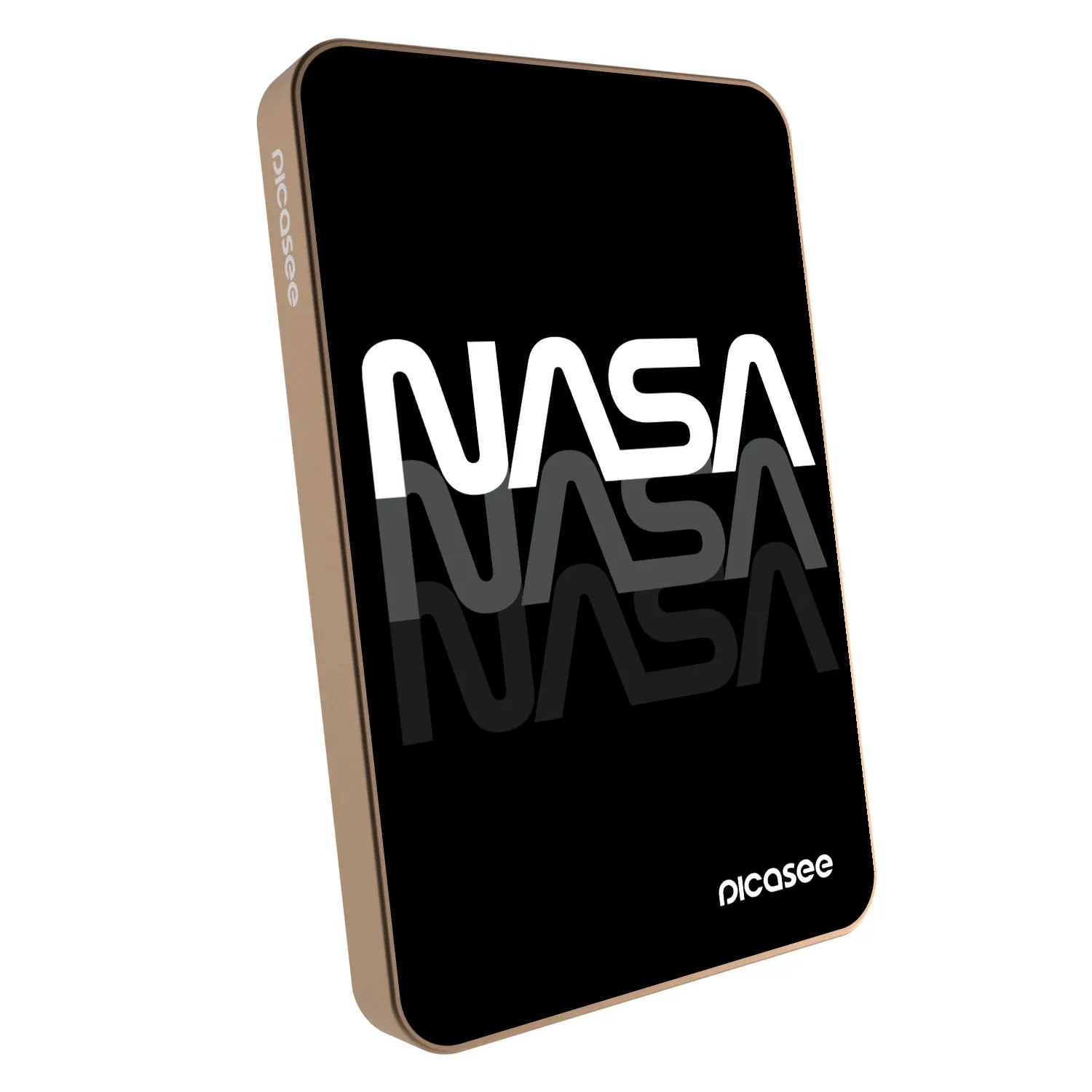 Picasee Powerbank mit MagSafe 5 000 mAh Golden - NASA Triple