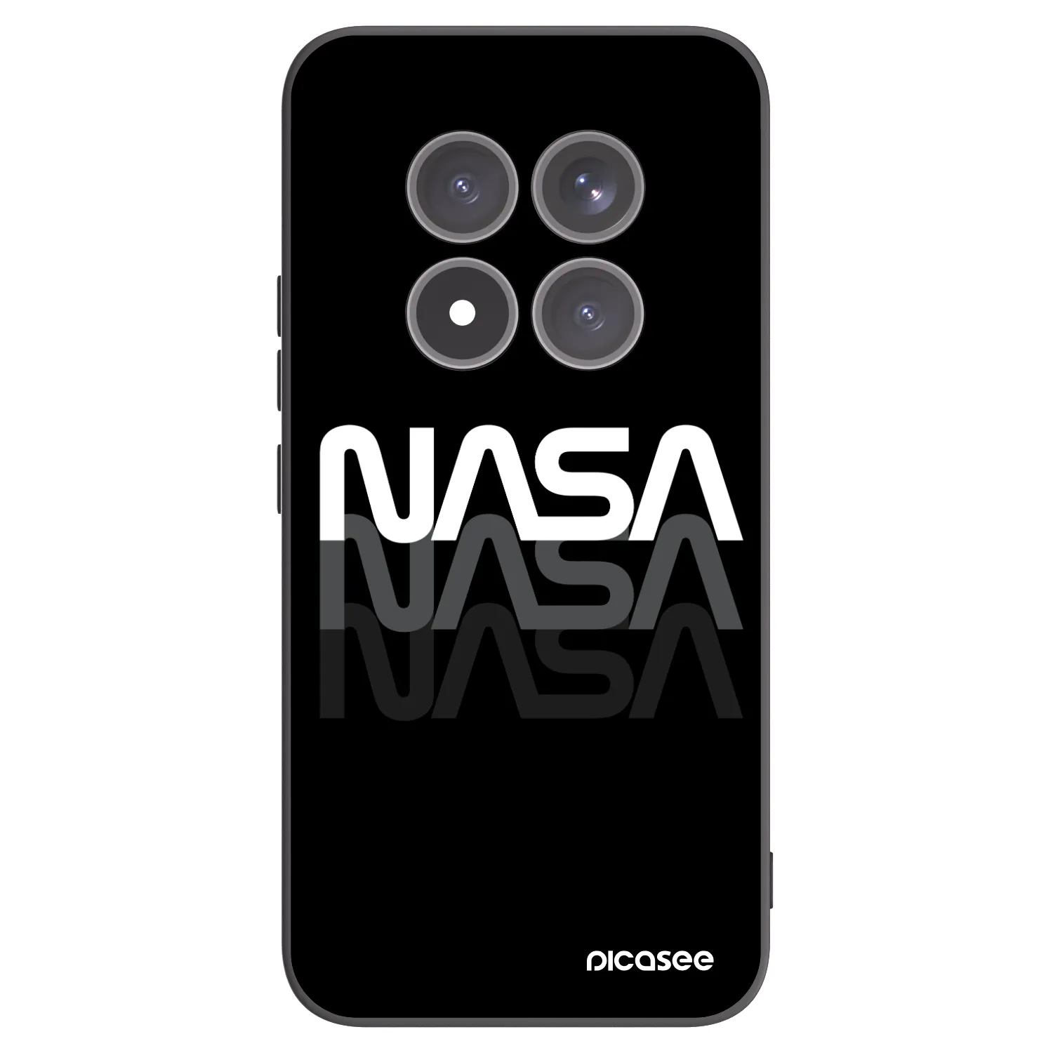 Picasee Xiaomi Redmi Note 15 Pro+ Hülle - Schwarzes Silikon - NASA Triple
