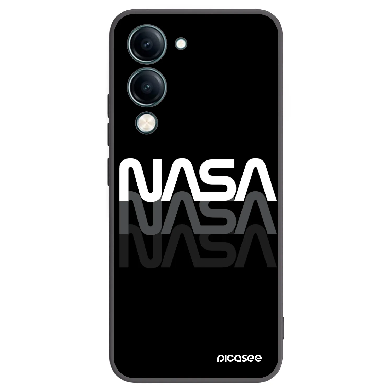 Picasee Vivo Y29s 5G Hülle - Schwarzes Silikon - NASA Triple