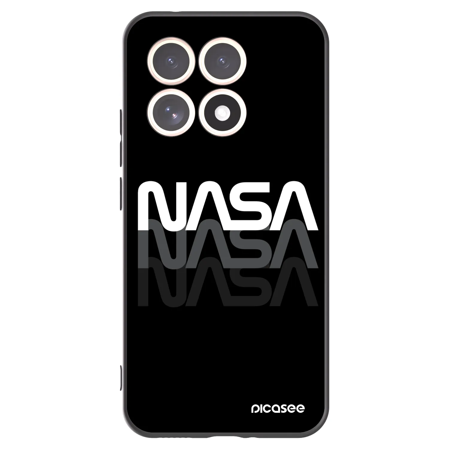 Picasee Xiaomi 15T Hülle - Schwarzes Silikon - NASA Triple