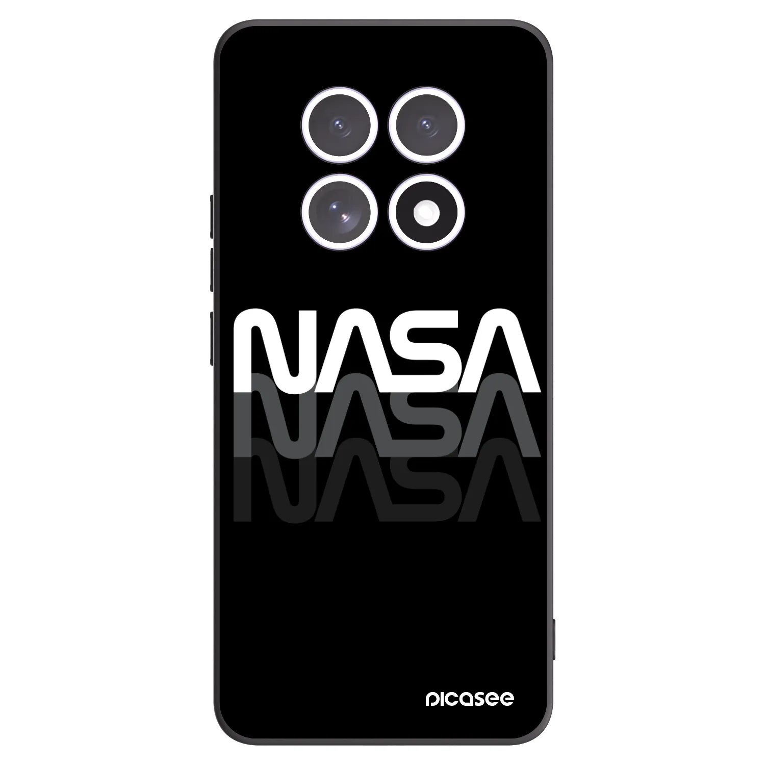 Picasee Xiaomi Redmi Note 15 Hülle - Schwarzes Silikon - NASA Triple