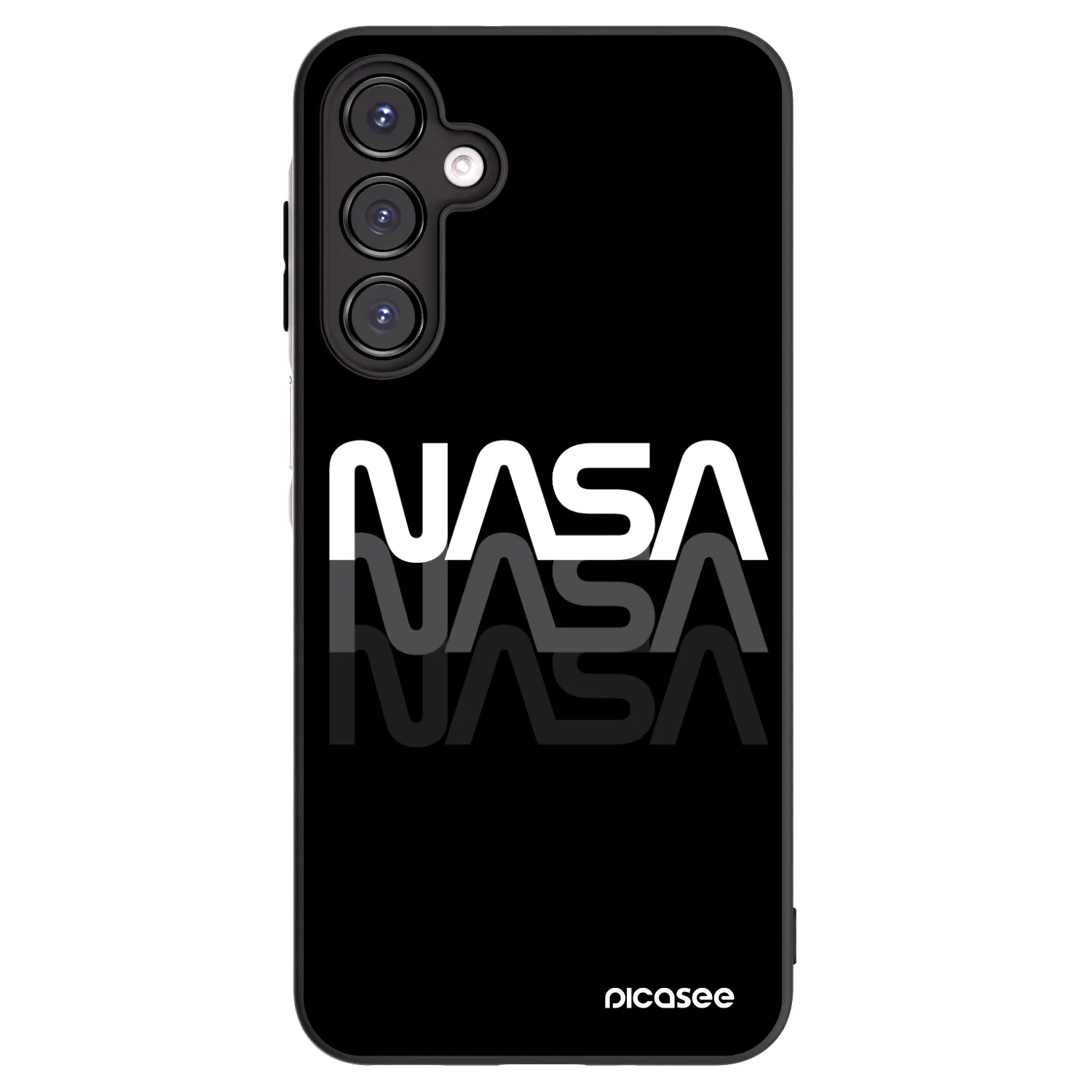 Picasee Samsung Galaxy A16 4G Hülle - Schwarzes Silikon - NASA Triple