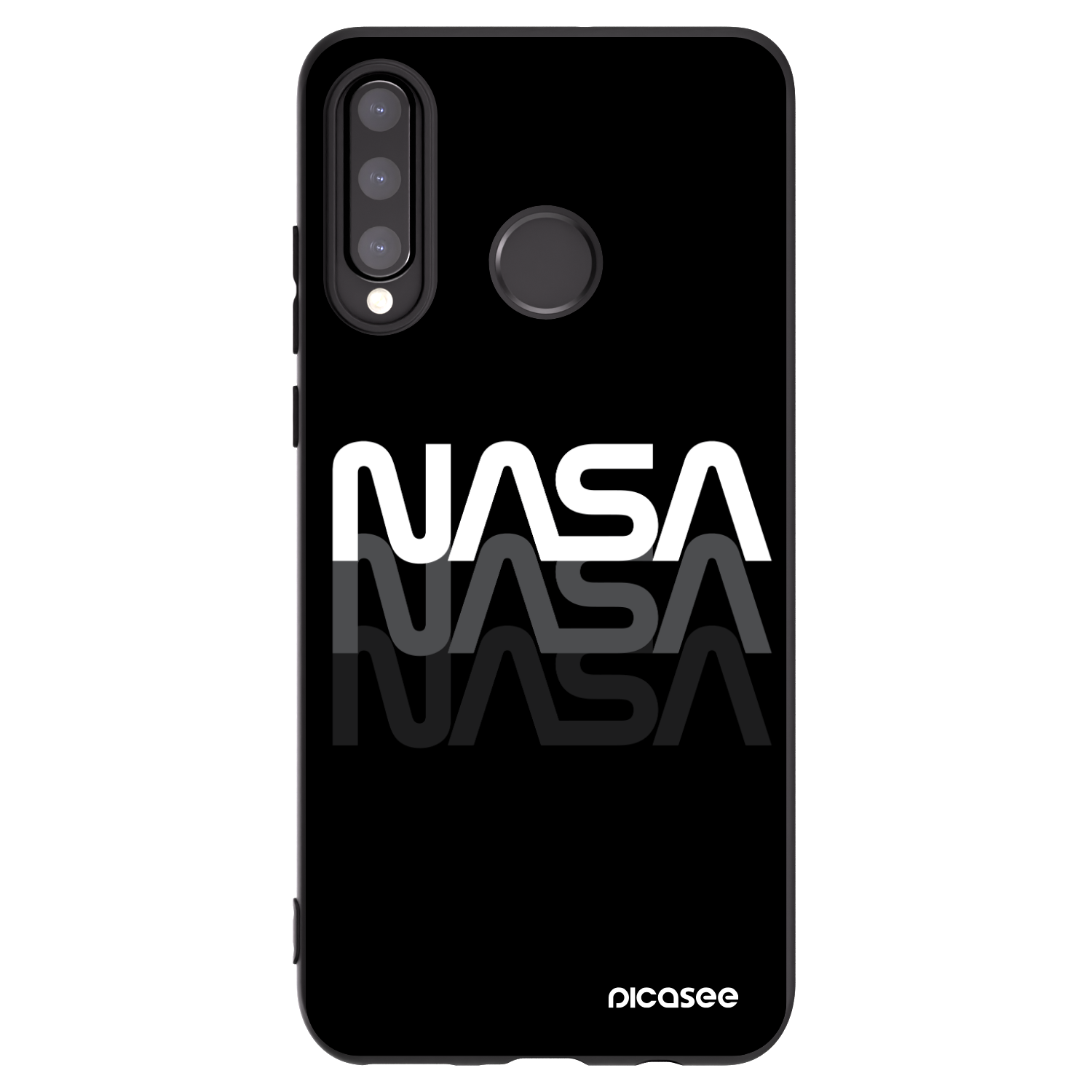 Picasee Huawei P30 Lite Hülle - Schwarzes Silikon - NASA Triple
