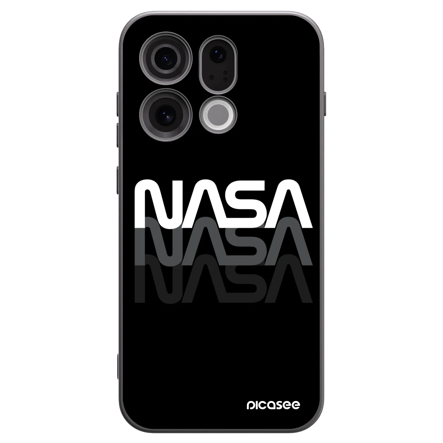 Picasee OPPO Find X9 Hülle - Schwarzes Silikon - NASA Triple