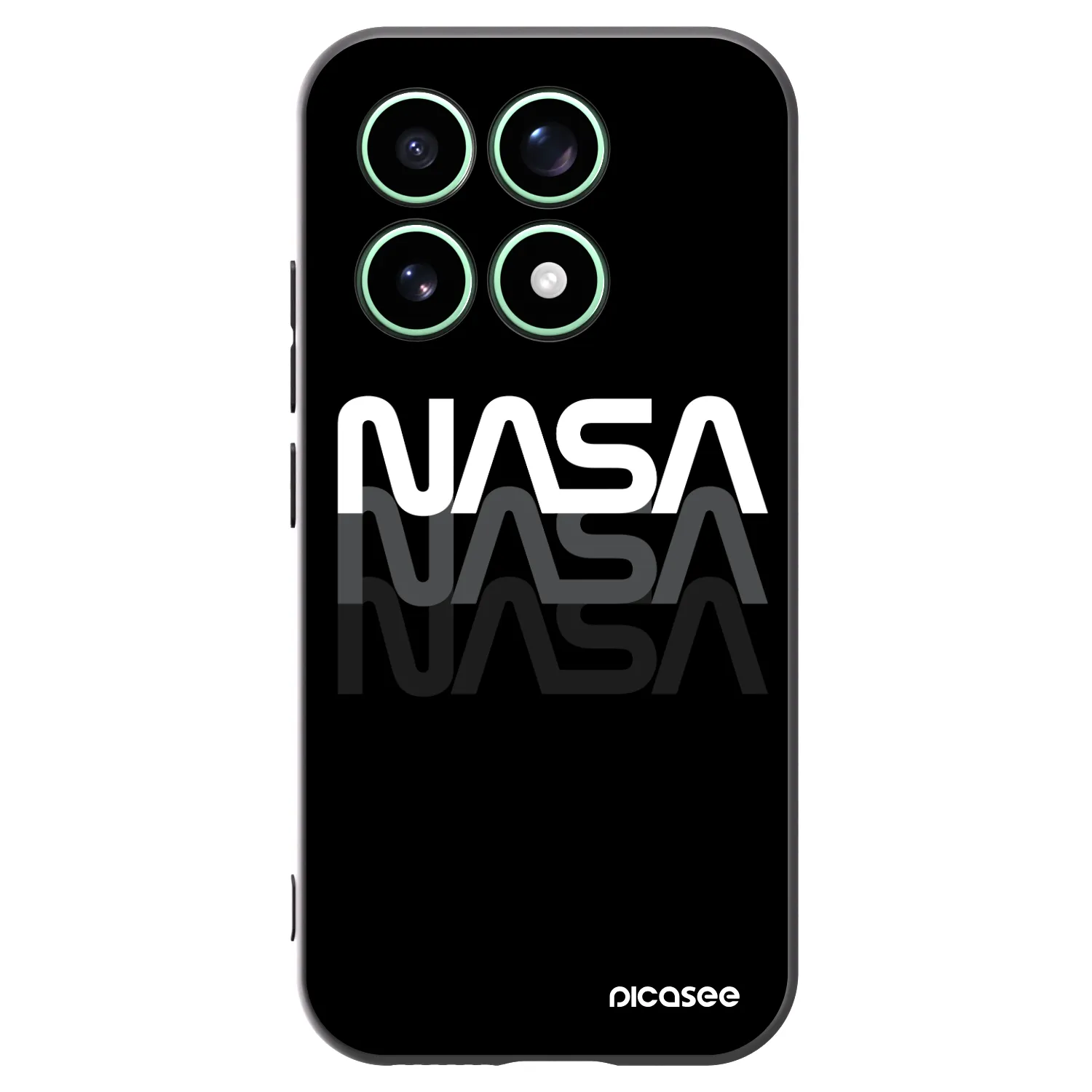 Picasee Xiaomi 17 Hülle - Schwarzes Silikon - NASA Triple