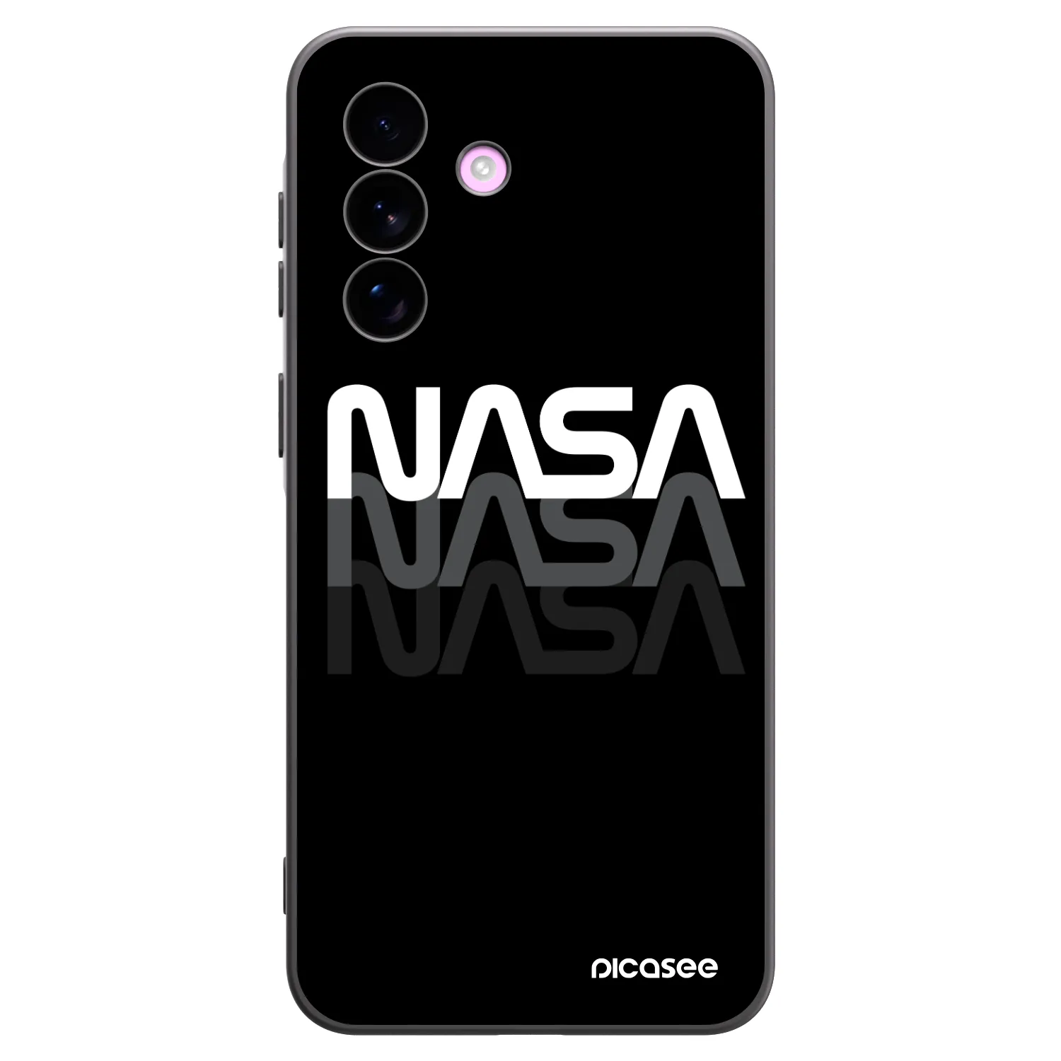 Picasee Samsung Galaxy A57 5G Hülle - Schwarzes Silikon - NASA Triple