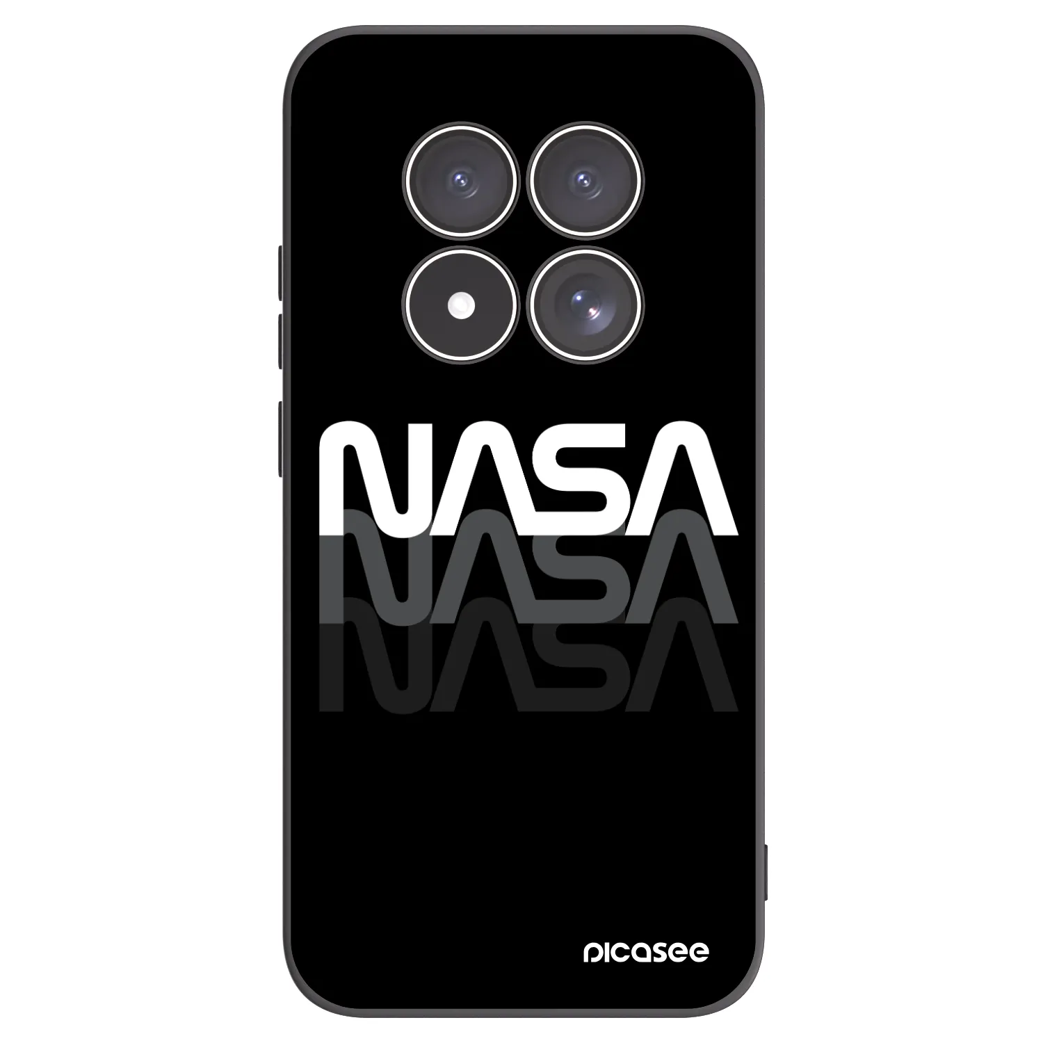 Picasee Xiaomi Redmi Note 15 Pro 5G Hülle - Schwarzes Silikon - NASA Triple
