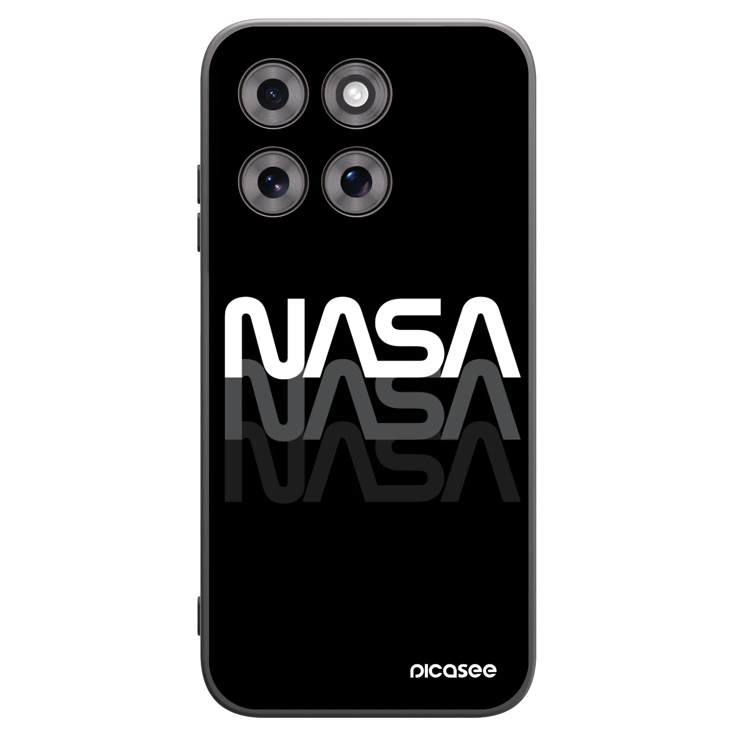 Picasee Motorola Moto G77 Hülle - Schwarzes Silikon - NASA Triple