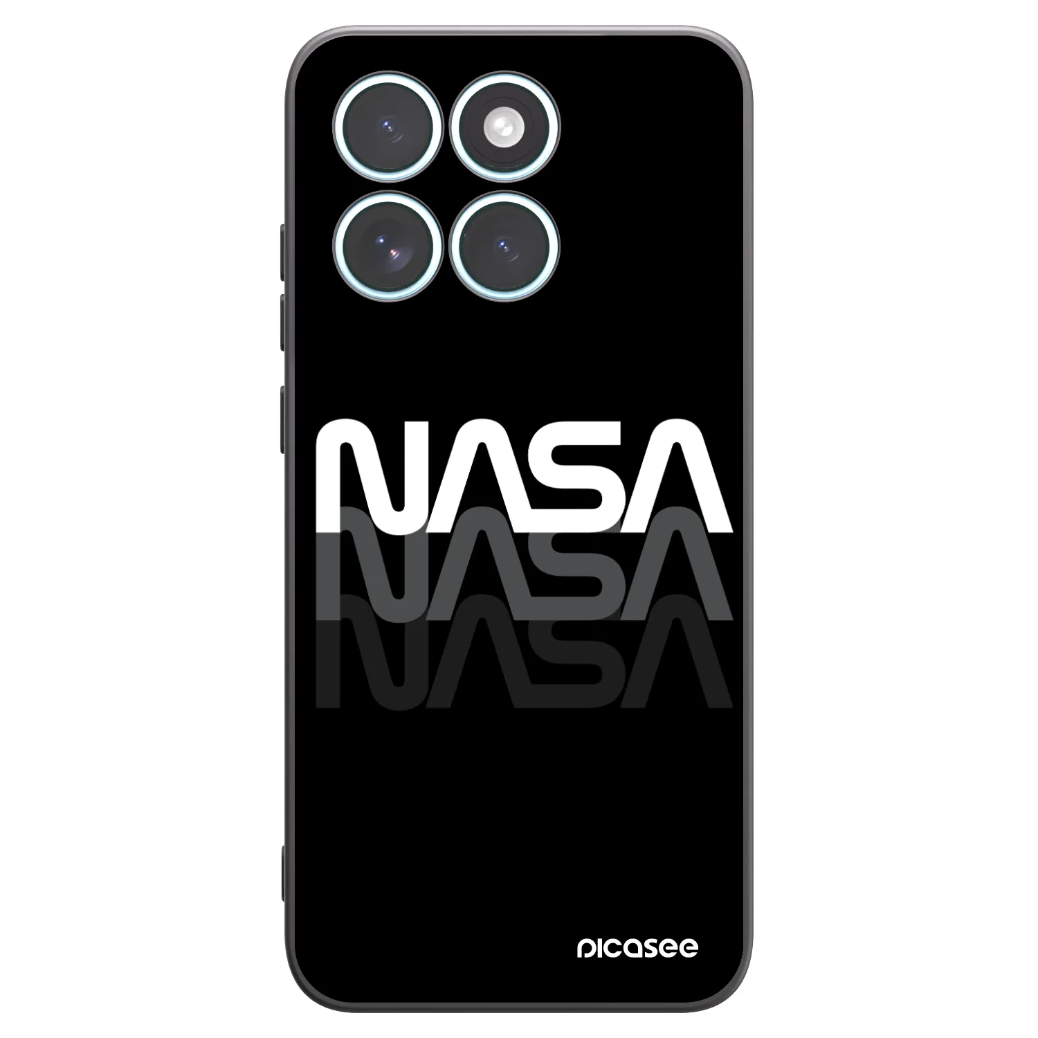 Picasee Motorola Edge 70 Fusion Hülle - Schwarzes Silikon - NASA Triple