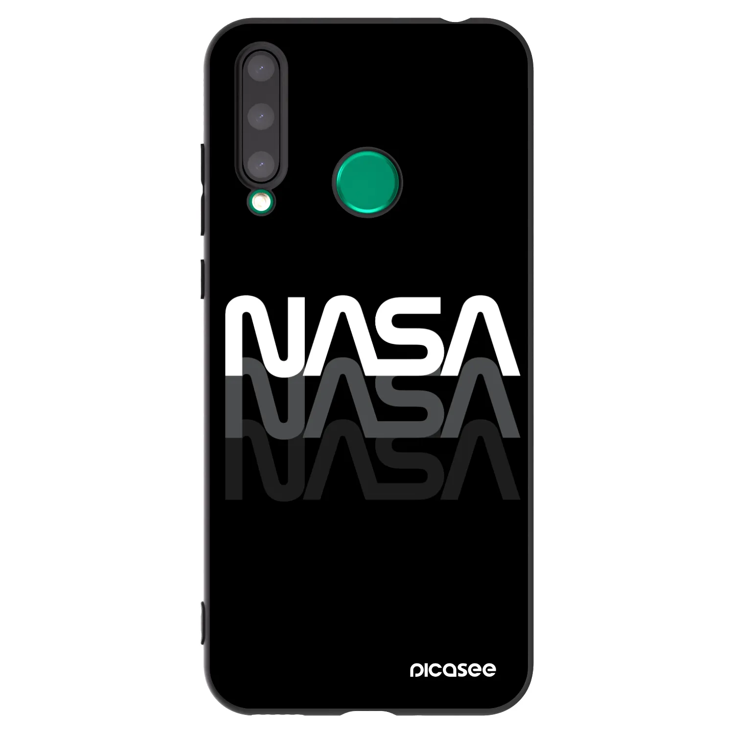 Picasee Honor 20 Lite Hülle - Schwarzes Silikon - NASA Triple