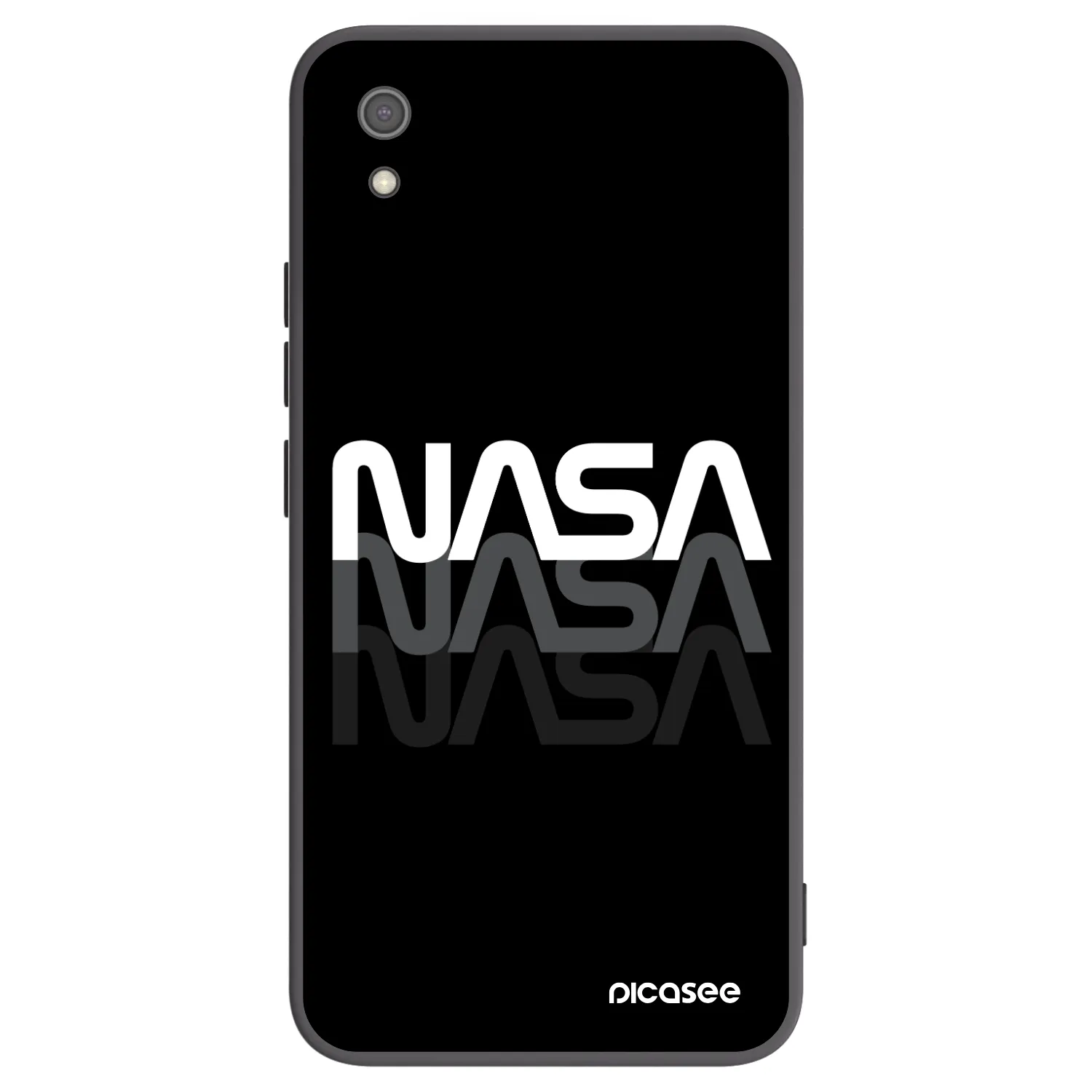 Picasee Xiaomi Redmi 7A Hülle - Schwarzes Silikon - NASA Triple