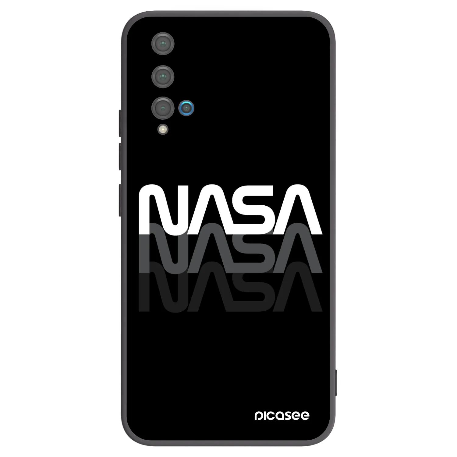 Picasee Huawei Nova 5T Hülle - Schwarzes Silikon - NASA Triple