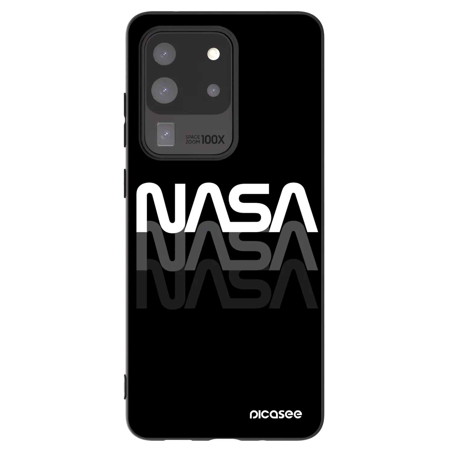 Picasee Samsung Galaxy S20 Ultra 5G G988F Hülle - Schwarzes Silikon - NASA Triple