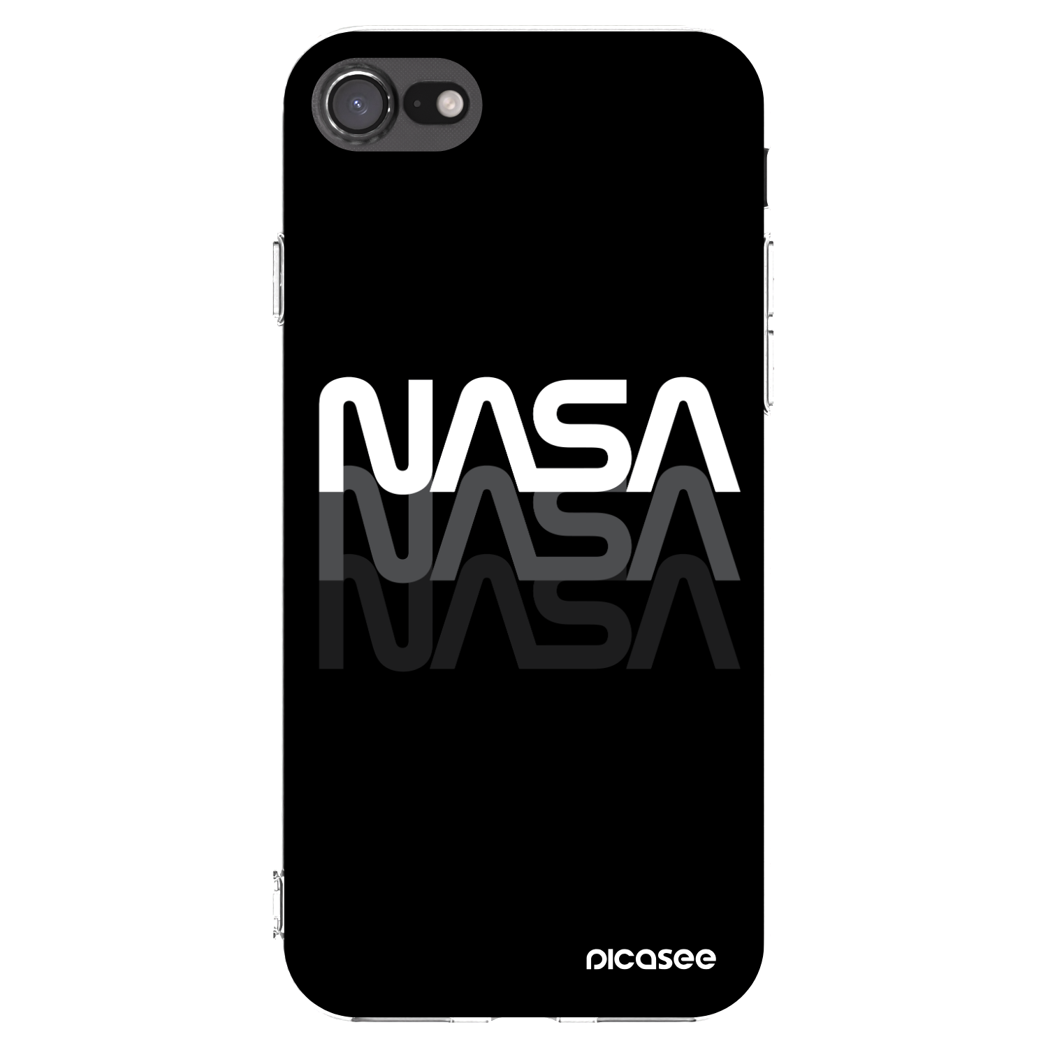 Picasee Apple iPhone SE 2020 Hülle - Transparentes Silikon - NASA Triple