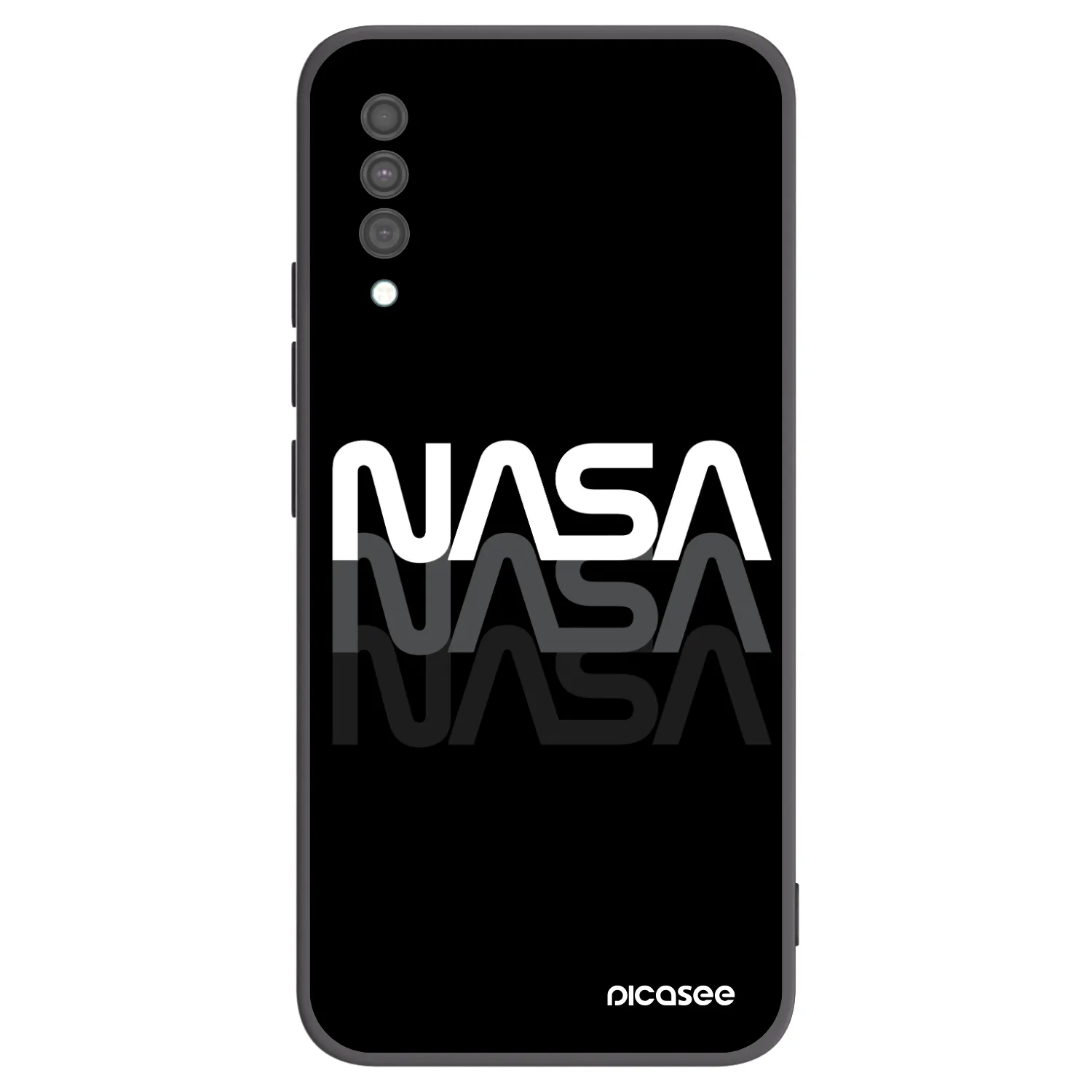 Picasee Samsung Galaxy A30s A307F Hülle - Schwarzes Silikon - NASA Triple