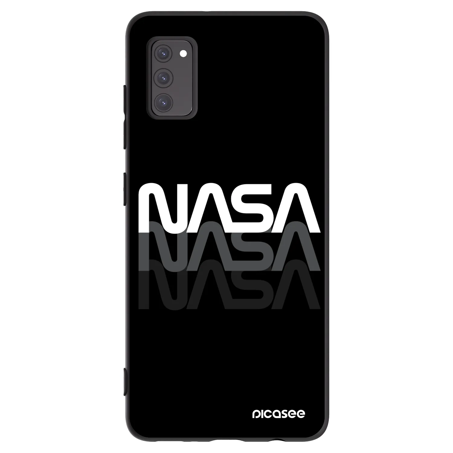 Picasee Samsung Galaxy A41 A415F Hülle - Schwarzes Silikon - NASA Triple