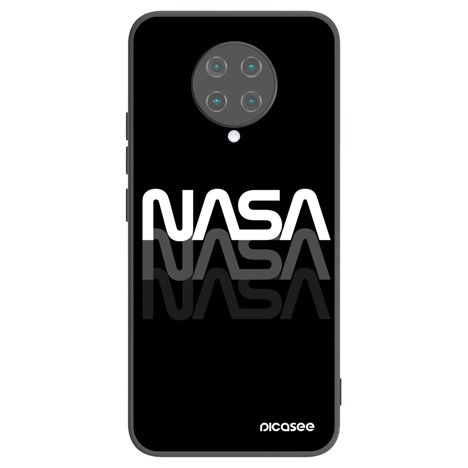 Picasee Xiaomi Poco F2 Pro Hülle - Schwarzes Silikon - NASA Triple