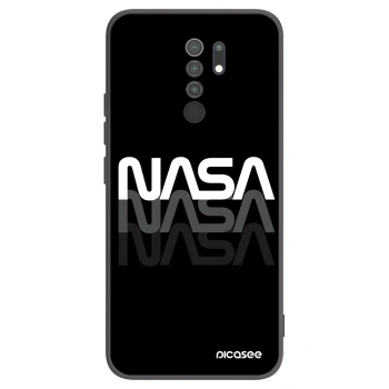 Picasee Xiaomi Redmi 9 Hülle - Schwarzes Silikon - NASA Triple