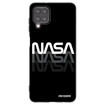 Picasee Samsung Galaxy A12 A125F Hülle - Schwarzes Silikon - NASA Triple
