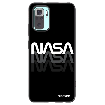 Picasee Xiaomi Redmi Note 10 Pro Hülle - Schwarzes Silikon - NASA Triple