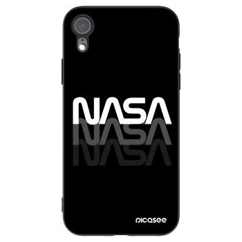 Picasee Apple iPhone XR Hülle - Schwarzes Silikon - NASA Triple