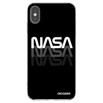Picasee Apple iPhone XS Max Hülle - Transparentes Silikon - NASA Triple