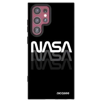 Picasee Samsung Galaxy S22 Ultra 5G Hülle - Schwarzes Silikon - NASA Triple