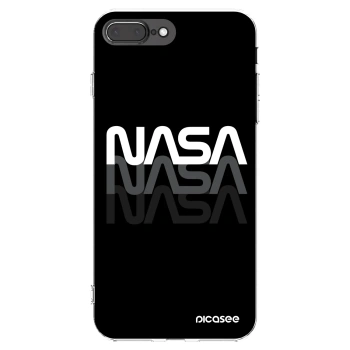 Picasee Apple iPhone 8 Plus Hülle - Transparentes Silikon - NASA Triple