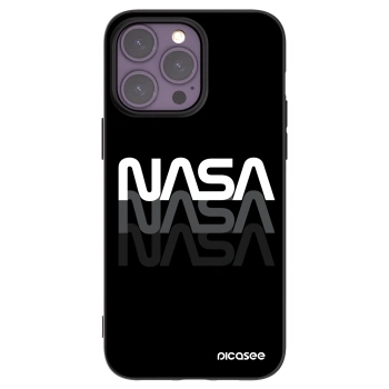 Picasee Apple iPhone 14 Pro Max Hülle - Schwarzes Silikon - NASA Triple