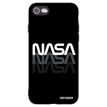 Picasee Apple iPhone 7 Hülle - Schwarzes Silikon - NASA Triple