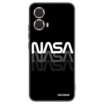 Picasee Motorola Moto G85 Hülle - Schwarzes Silikon - NASA Triple