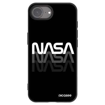 Picasee Apple iPhone 16e Hülle - Schwarzes Silikon - NASA Triple