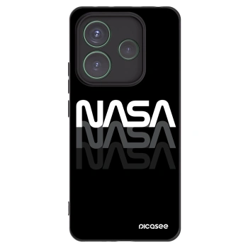 Picasee Xiaomi Redmi Note 14 5G Hülle - Schwarzes Silikon - NASA Triple