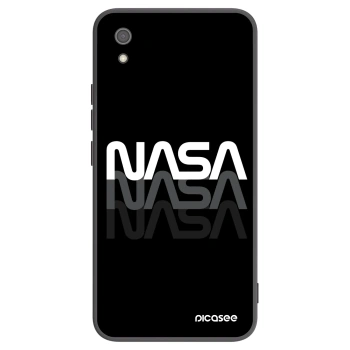 Picasee Xiaomi Redmi 7A Hülle - Schwarzes Silikon - NASA Triple