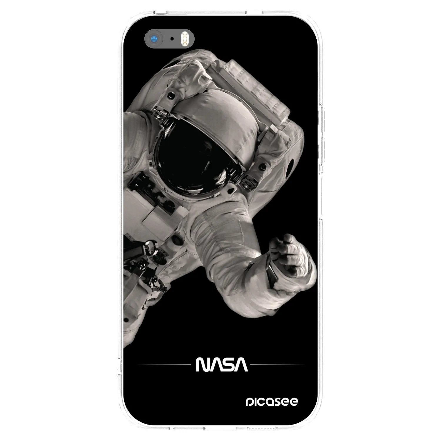 Picasee Apple iPhone 5/5S/SE Hülle - Transparentes Silikon - Astronaut Big