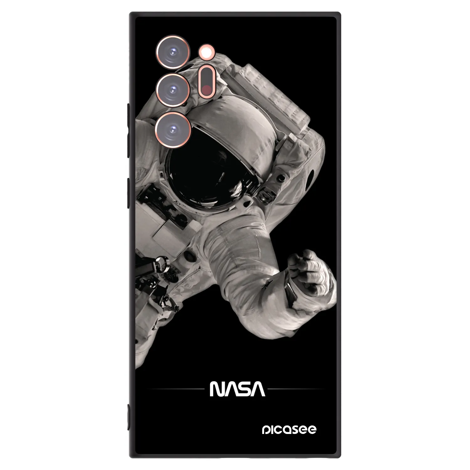 Picasee Samsung Galaxy Note 20 Ultra Hülle - Schwarzes Silikon - Astronaut Big