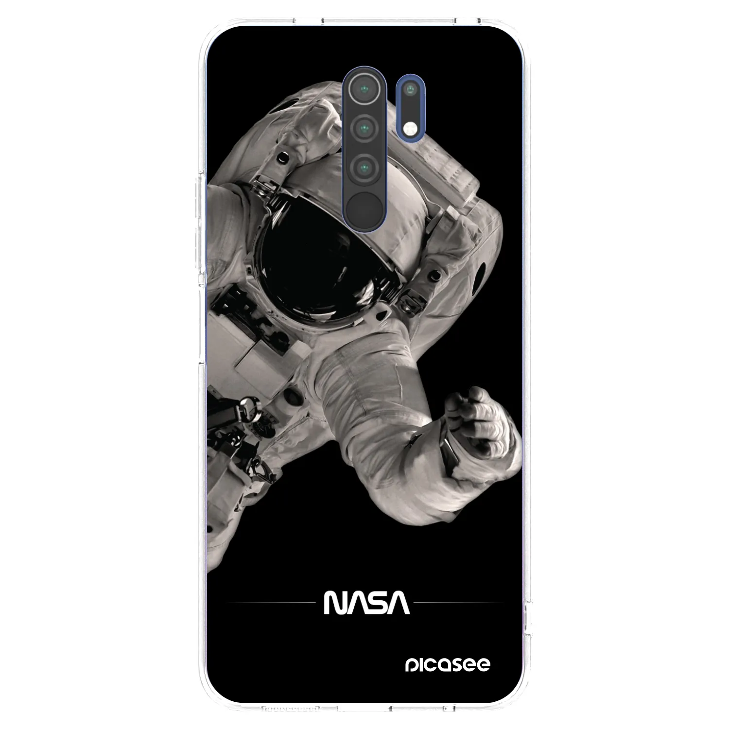 Picasee Xiaomi Redmi 9 Hülle - Transparentes Silikon - Astronaut Big