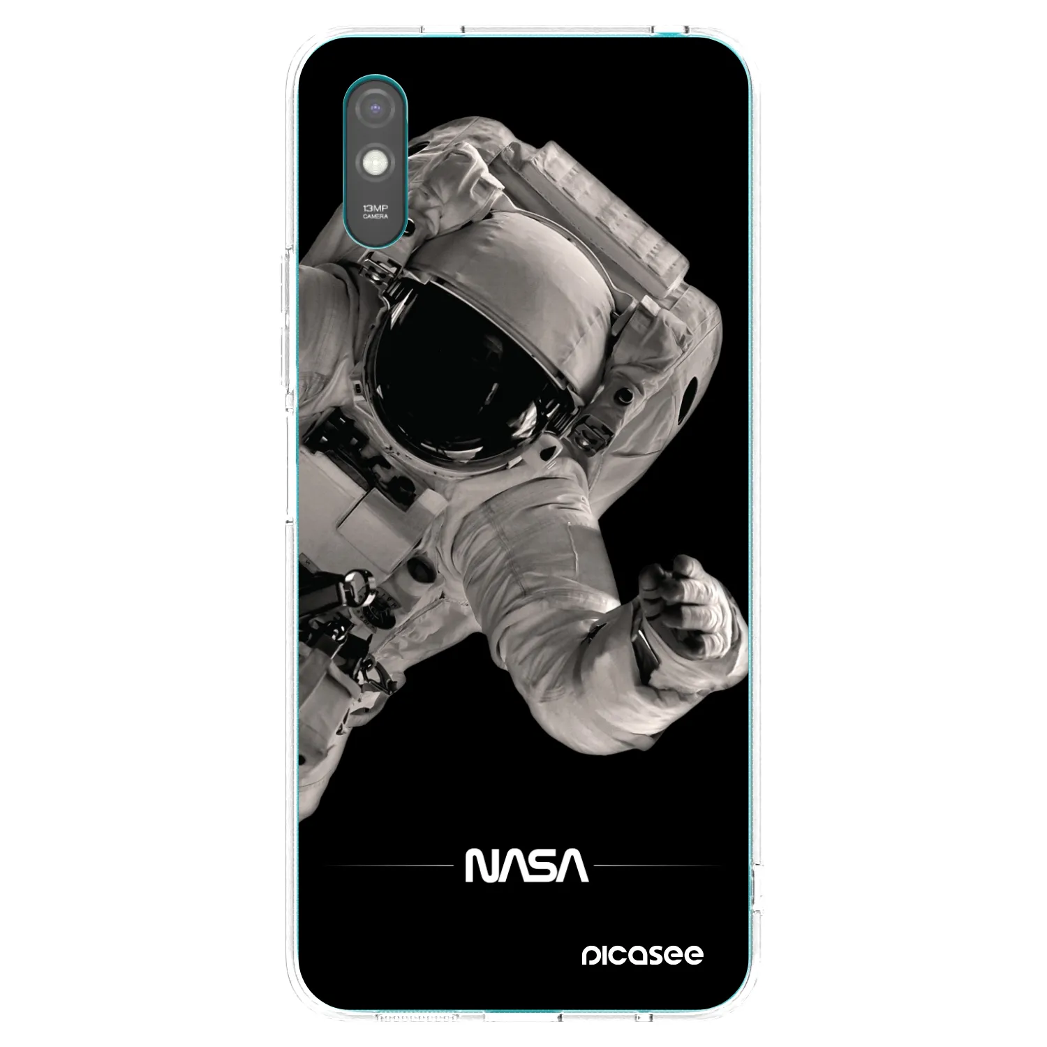 Picasee Xiaomi Redmi 9A Hülle - Transparentes Silikon - Astronaut Big