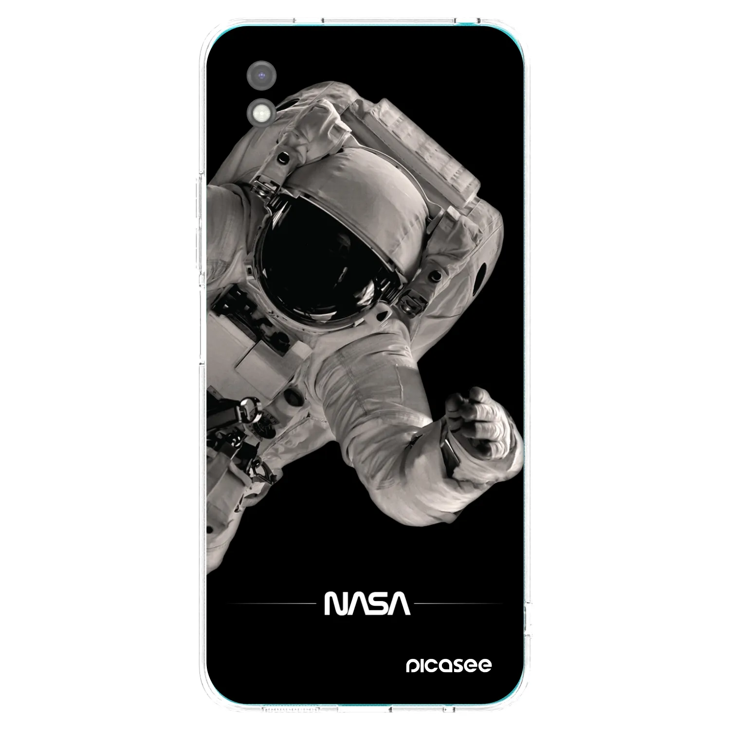 Picasee Xiaomi Redmi 9A Hülle - Schwarzes Silikon - Astronaut Big