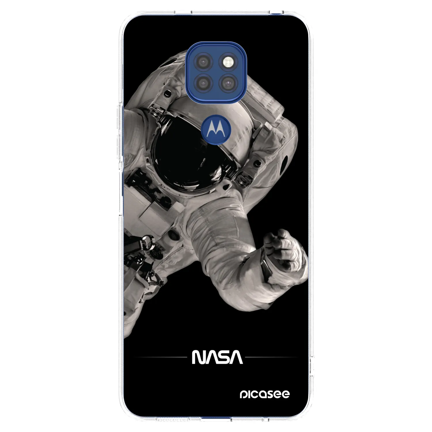 Picasee Motorola Moto G9 Play Hülle - Transparentes Silikon - Astronaut Big