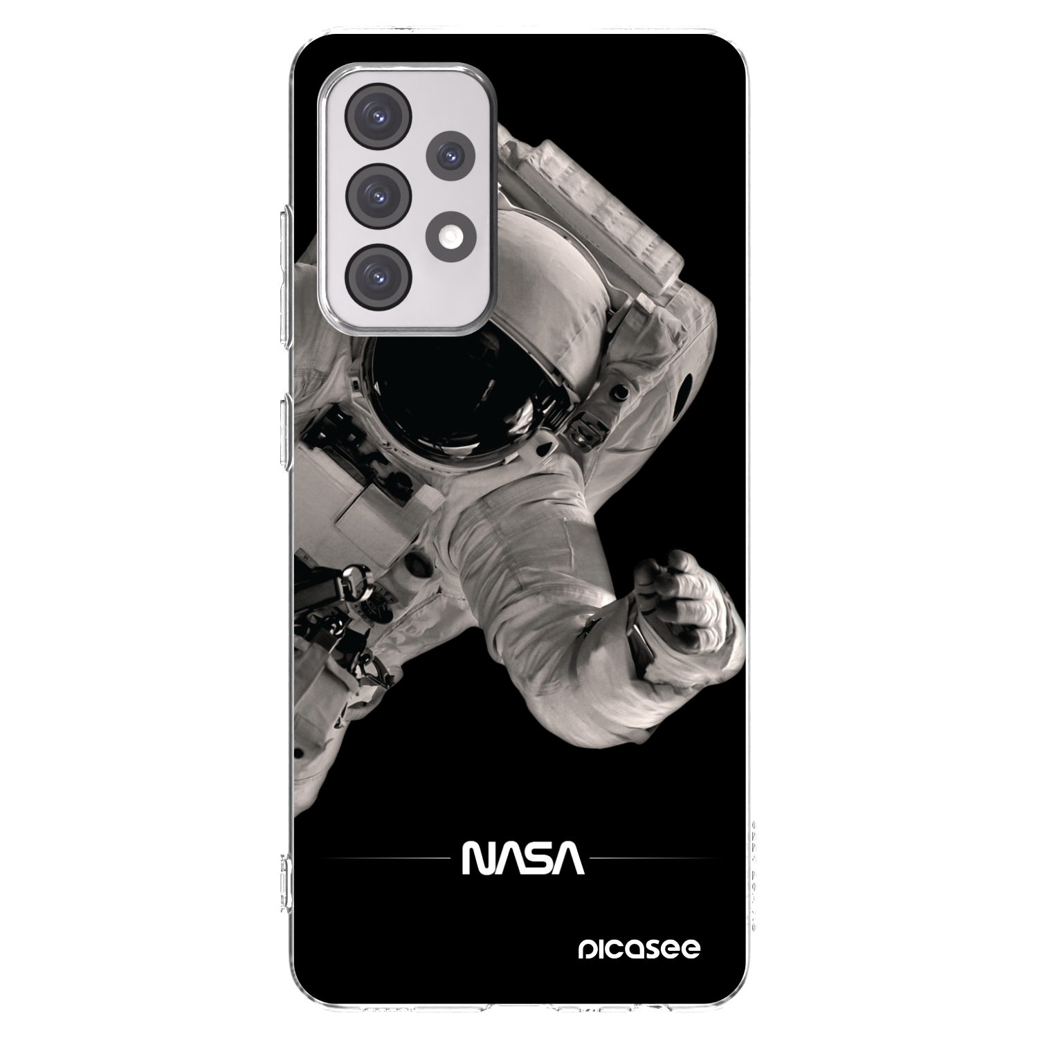 Picasee Samsung Galaxy A52 5G A525F Hülle - Transparentes Silikon - Astronaut Big
