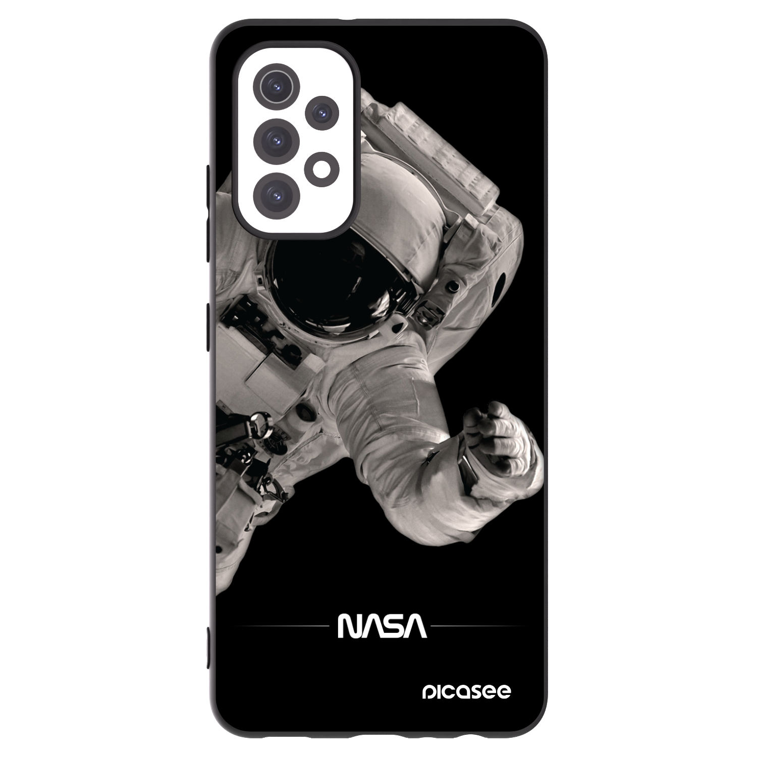 Picasee Samsung Galaxy A32 5G A326B Hülle - Schwarzes Silikon - Astronaut Big